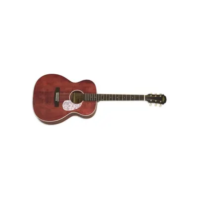 ARIA 101 URBAN PLAYER STAINED RED CONCERT ACOUSTIC GUITAR - SPRUCE TOP SAPELE BACK AND SIDES