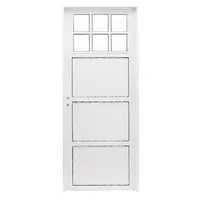 Puerta de exterior aluminio frente 1/4 vidrio blanca 80 x 200 cm derecha