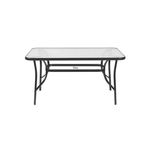 Mesa Rectangular Metal y Vidrio 140 x 90cm