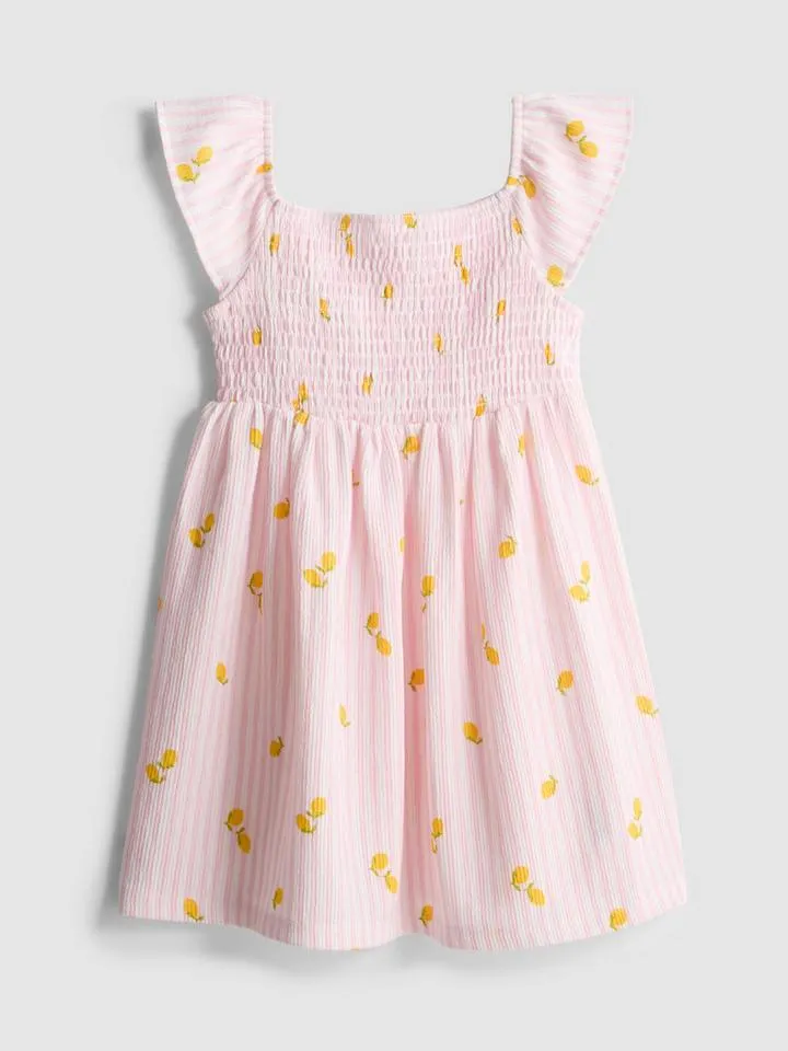 18 mois–9 ans | Robe à smock et imprimé citron