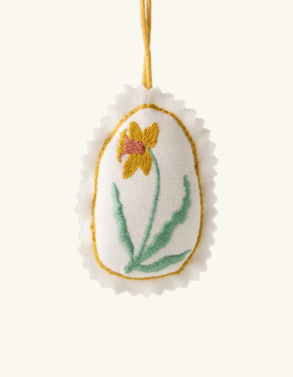 Stoffanhänger mit Stickerei