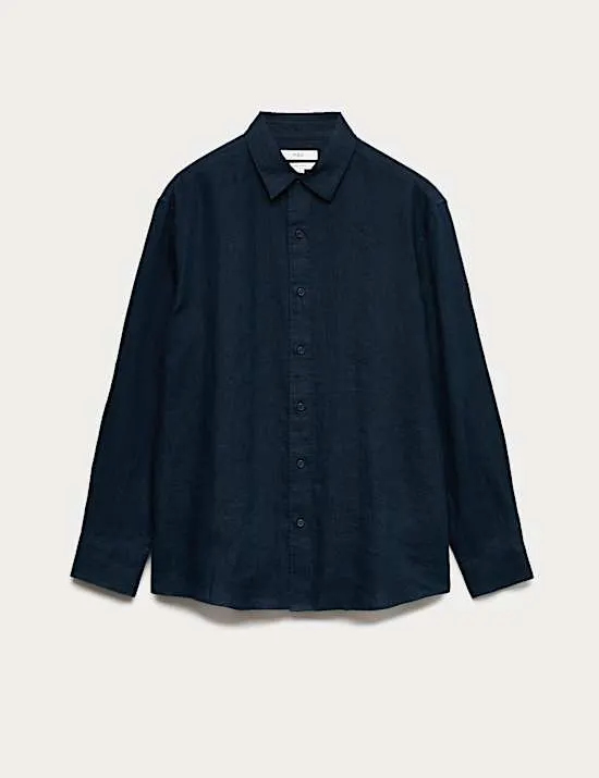 Hemd aus reinem Leinen in bequemer Passform