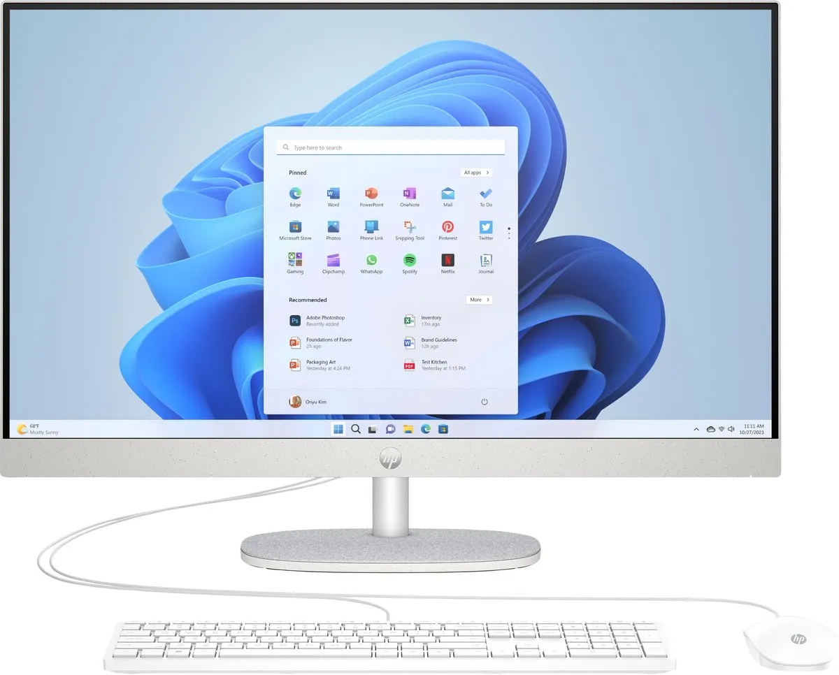 HP 27-cr0770nd All-In-One - Intel Core i7-1355U - 27"" FHD IPS - 32 GB DDR4 - 1 TB SSD - Windows 11 Home - Incl. Muis en Toetsenbord