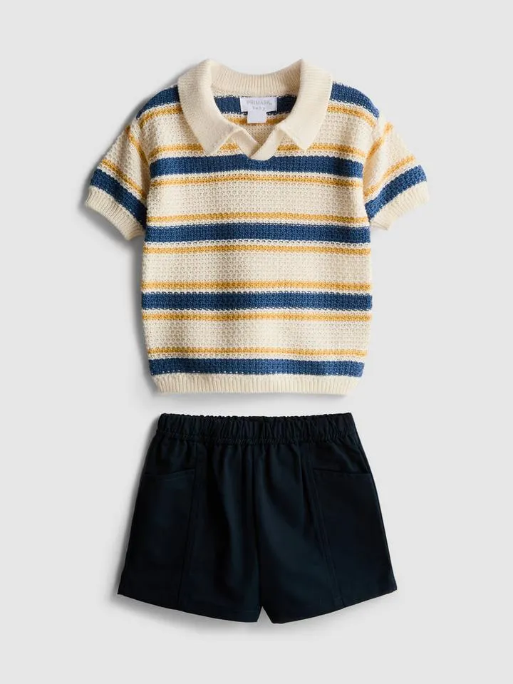 0–12 mois | Ensemble avec short en maille