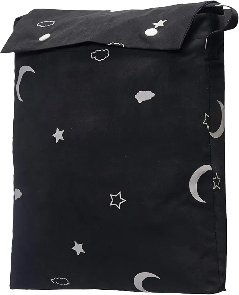 Portable Blackout Curtain Shade with Suction Cups, 50" W x 78" L, 1-Pack, Moon and Stars