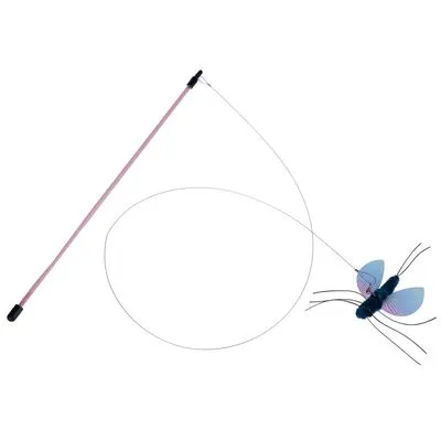 TIAKI Canne à pêche pour chat Libellule