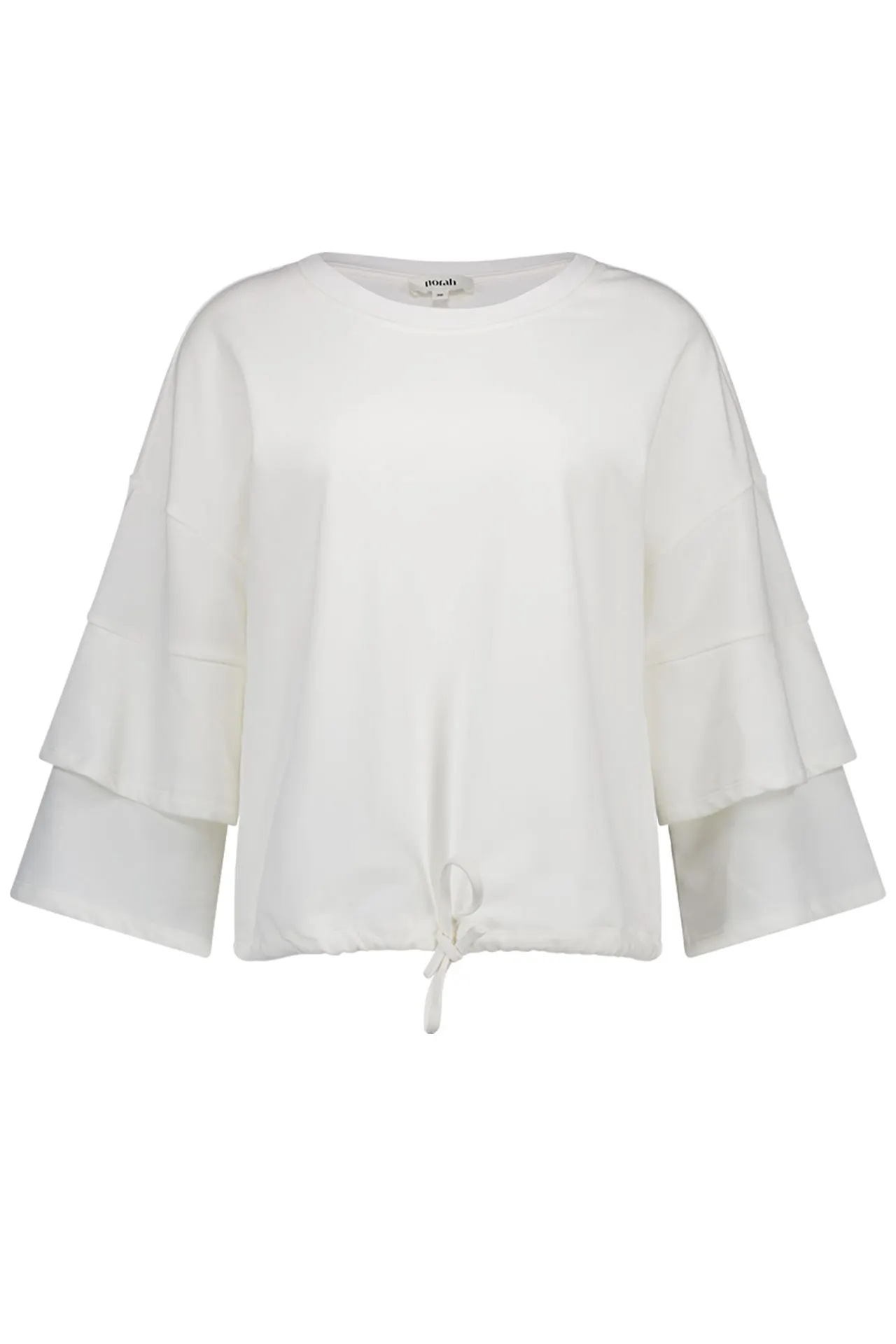 Off-white sweater met volants
