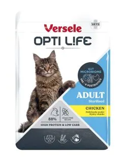 Opti Life Adult Sterilised chunks in bouillon - Natvoer - Kip 85 g