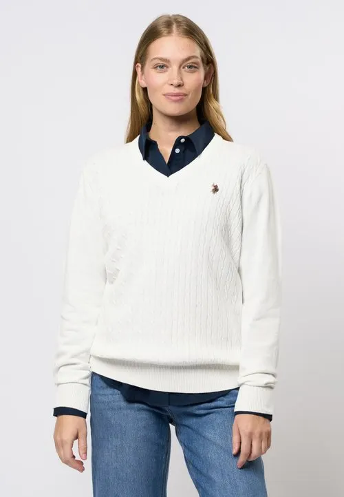 UWBELL - Strikkegenser - cloud dancer