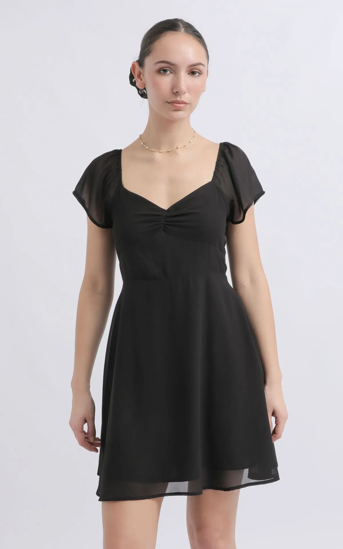 Chiffon Sweetheart Skater Dress