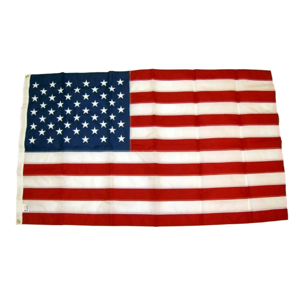 5-ft W x 3-ft H American Embroidered Flag