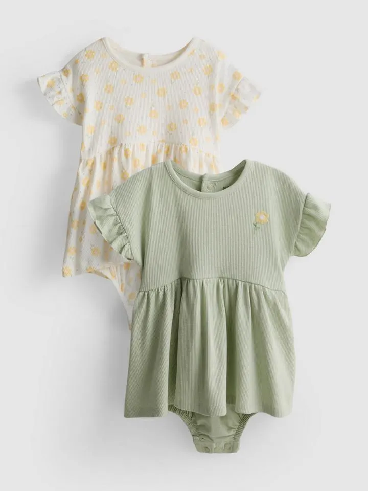 0–18 mois | Lot de 2 robes à smock nouveau-né