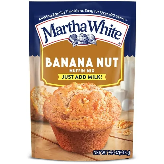 Martha White Banana Nut Muffin Mix, 7.6 oz Bag $1.24 Was $6.82 16.3 ¢/oz