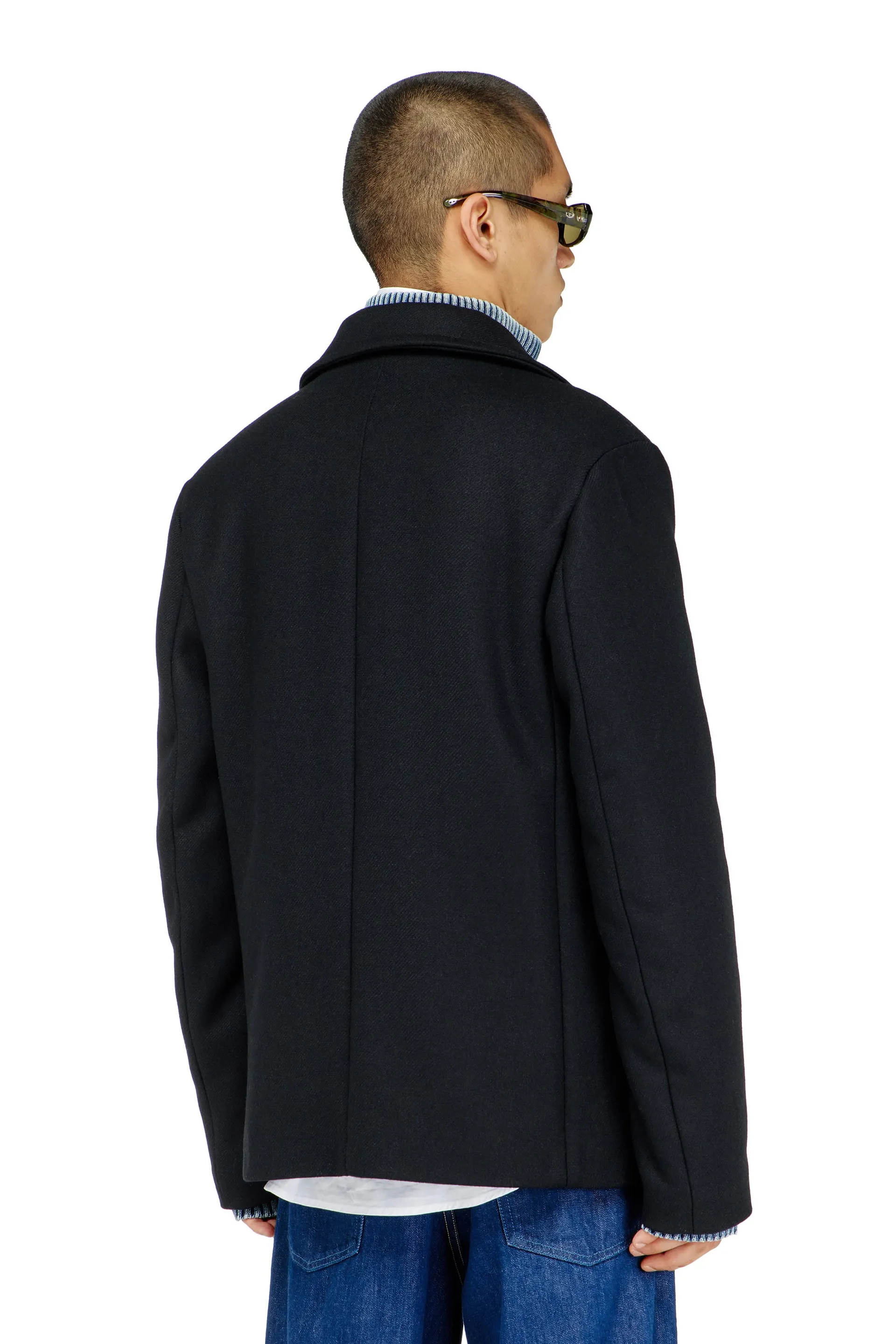 Peacoat in felted wool blend