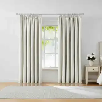 Laura Ashley Turvey Textured Blockout Curtain Pair