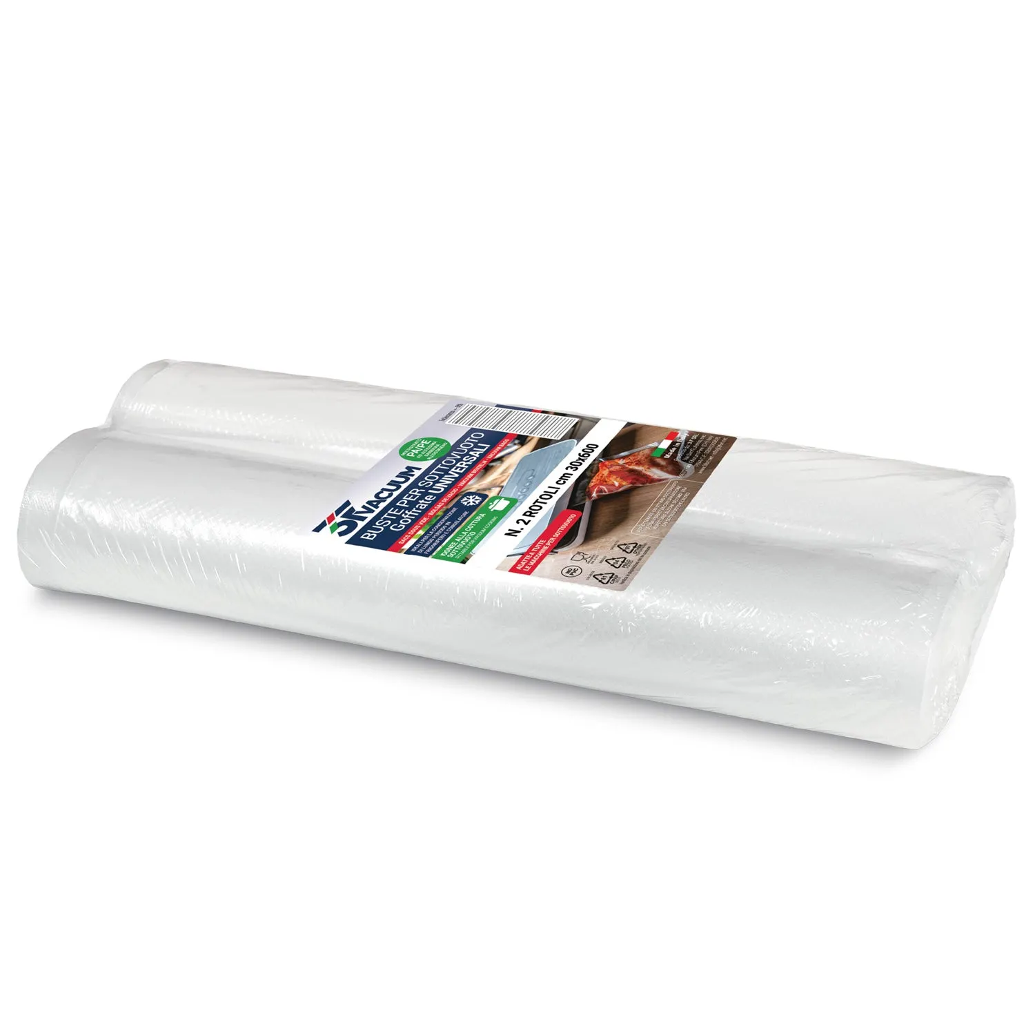 Rotoli Sottovuoto Goffrati Universali 3F Vacuum 30x600 cm 2 Pezzi