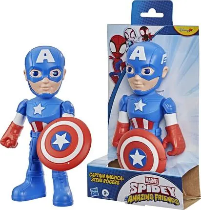 SPIDEY ET SES AMIS EXTRANSFORMERS ORDINIRES - FIGURINE GEANTE CAPTAIN AMERICA 23 CM