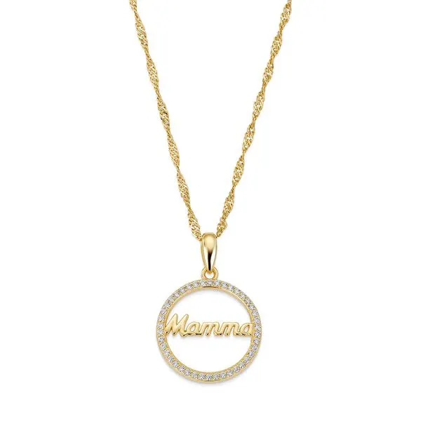 Halssmykke Mamma 925 Forgylt Sølv