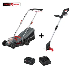Tagliaerba a batteria a velocità non regolabile STERWINS + tagliabordi Power X-Change 18V L 33 cm, 1 batteria inclusa