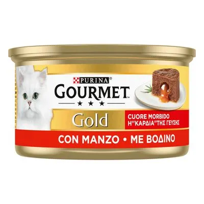 Gourmet Gold 2x 12 x 85 g / 24 x 85 g : 50 % de remise sur le 2ème paquet ! Cœur fondant : bœuf (2 x 24 x 85 g)
