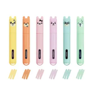 Set de 6 mini surligneurs pastel Teddy's Style