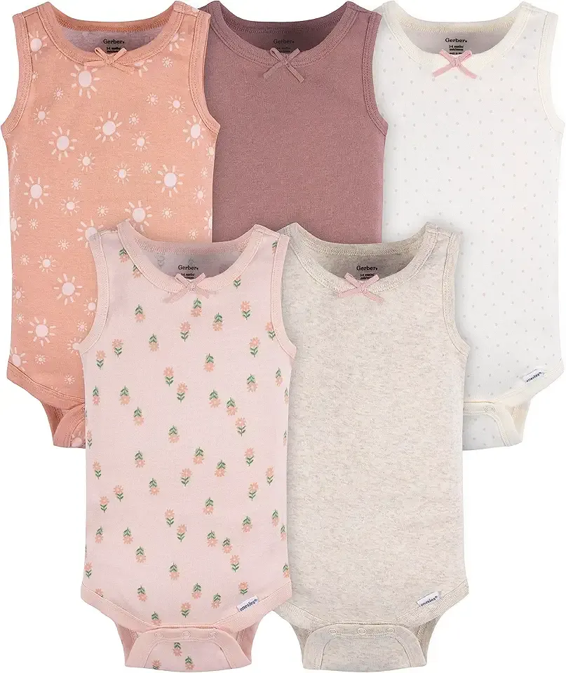 Baby Girls Multi-Pack Sleeveless Onesies Bodysuit