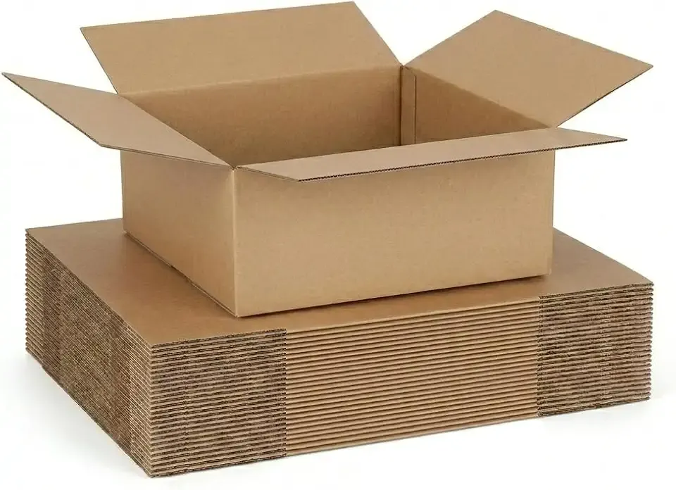 CRUGLA 12x12x6 Shipping Boxes 15 Pack, Brown Corrugated Cardboard Boxes with Side-Lock and Pre-Applied Double-Sided Tape, Easy Assemble Packing Mailer Boxes for Small Business Shipping