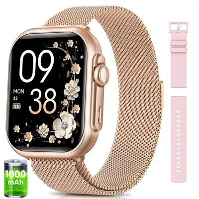 2026 1000mAh Akku Smartwatch Damen 1,83" AMOLED ,Fitness Tracker,Herzfrequenz,SpO2, Schlafmonitor,120+ Sportmodi, IP68,für Android & iOS–Geschenkidee