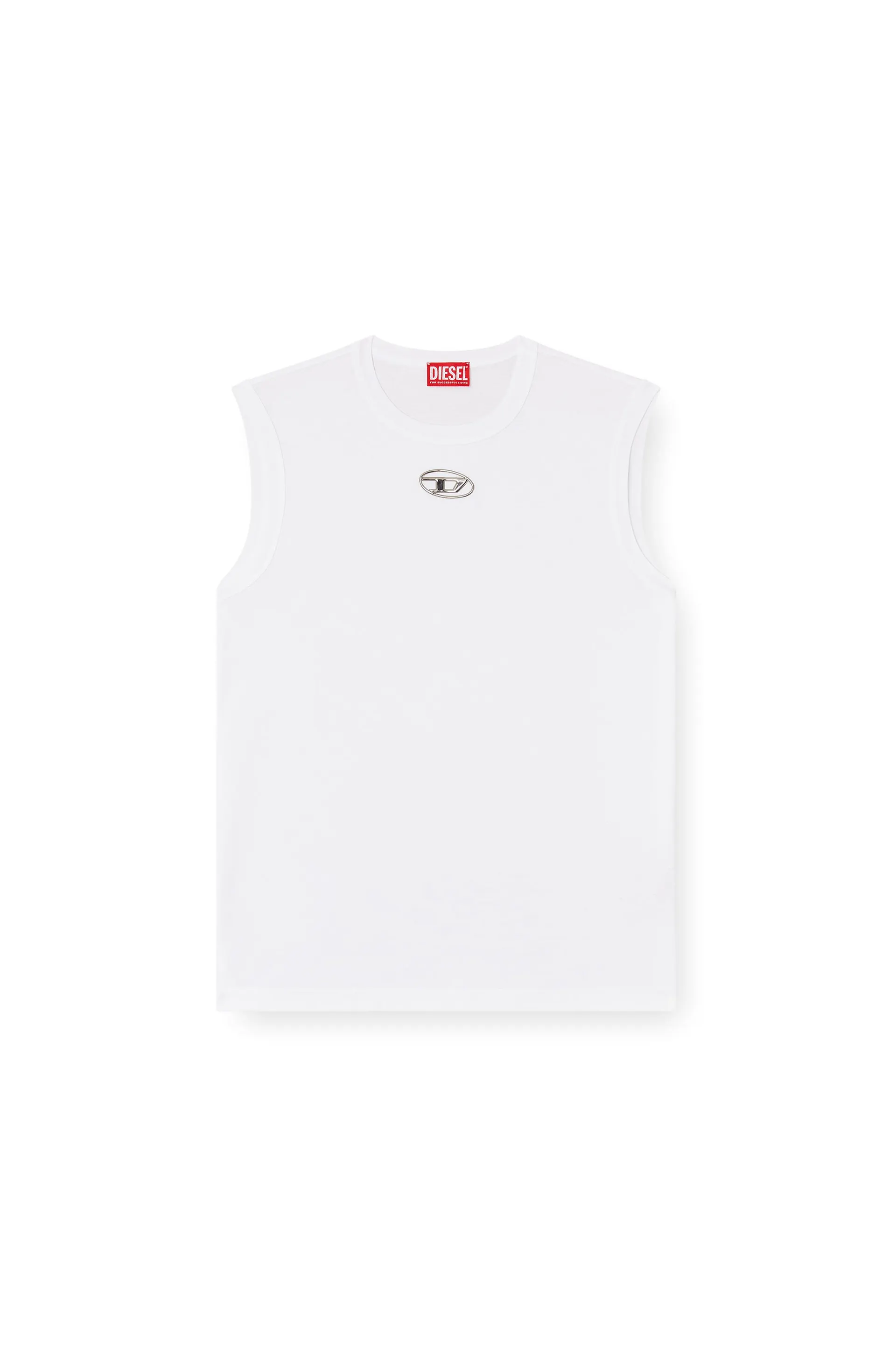 Tank top with metallic Oval D
