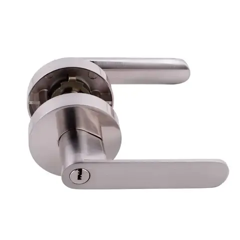 Cerradura Deluxe "O" Tubular c/ Llave Níquel Satín