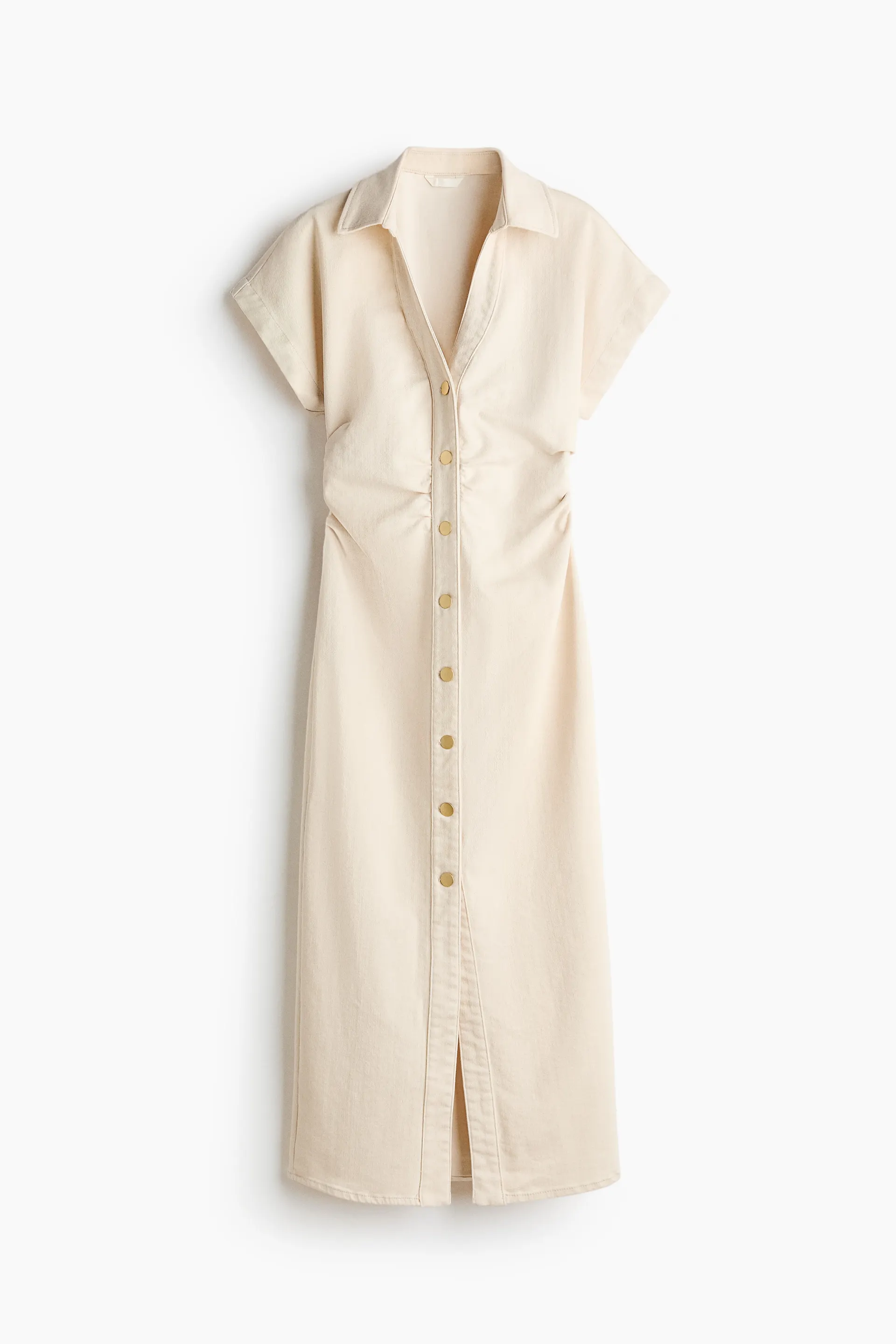 Vestido de manga corta en denim