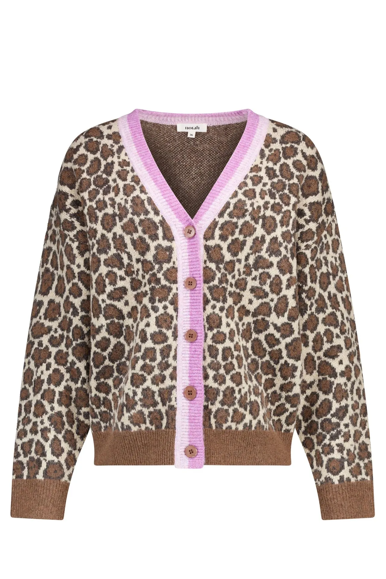 Gebreid vest met luipaardprint