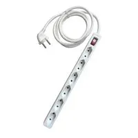 6-fach Eurosteckdose weiß