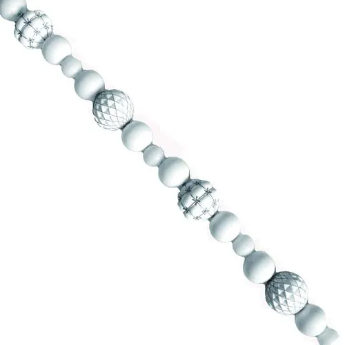 Enchanted Forest® 6' White 3.15" Shatterproof Ornament Garland