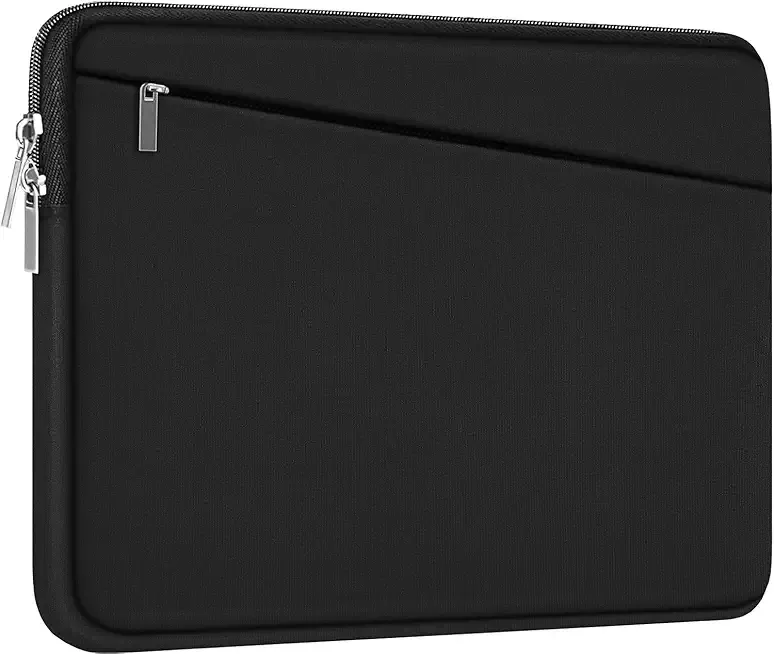 15.6 inch Laptop Sleeve, Durable Computer Carrying Bag Protective Case Briefcase Handbag with Front Pocket, Slim Cover for 15-16 Inch HP, Dell, Lenovo, Asus, Notebook, Black