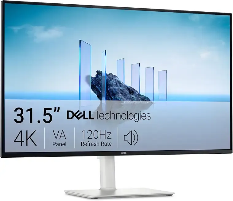32 Plus 4K Monitor - S3225QS - 31.5-inch 4K (3840 x 2160) up to 120Hz 16:9 Display, VA Panel, AMD FreeSync Premium, 99% sRGB, 95% DCI-P3, 1500:1 Contrast Ratio, Comfortview Plus - Ash White