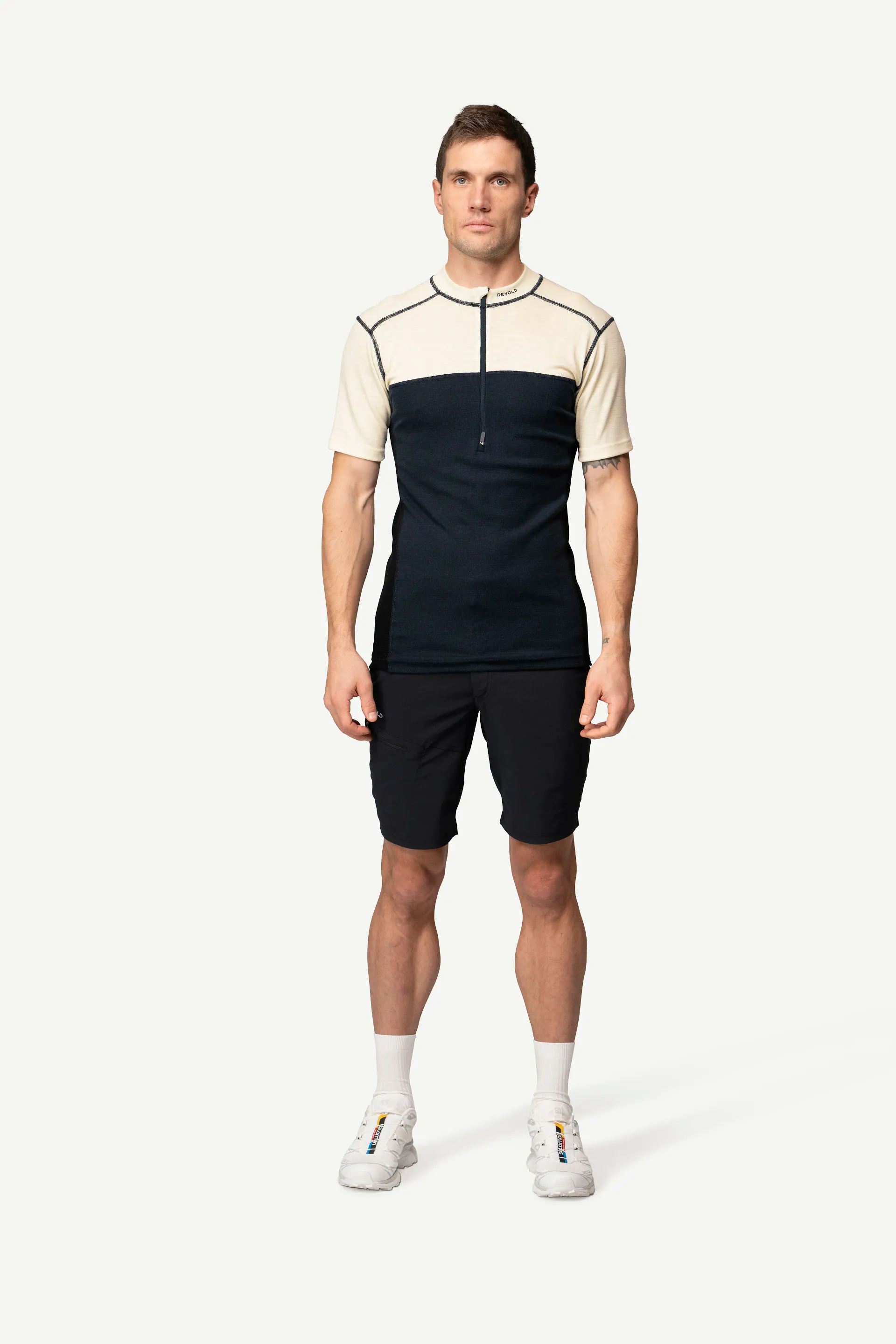 LAUPAREN MERINO 190 ZIP TEE MAN