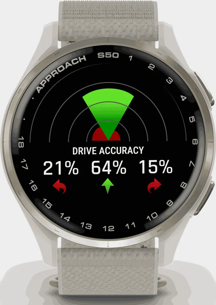 Approach S50, 43 mm, Golf GPS, golfklokke - Gull