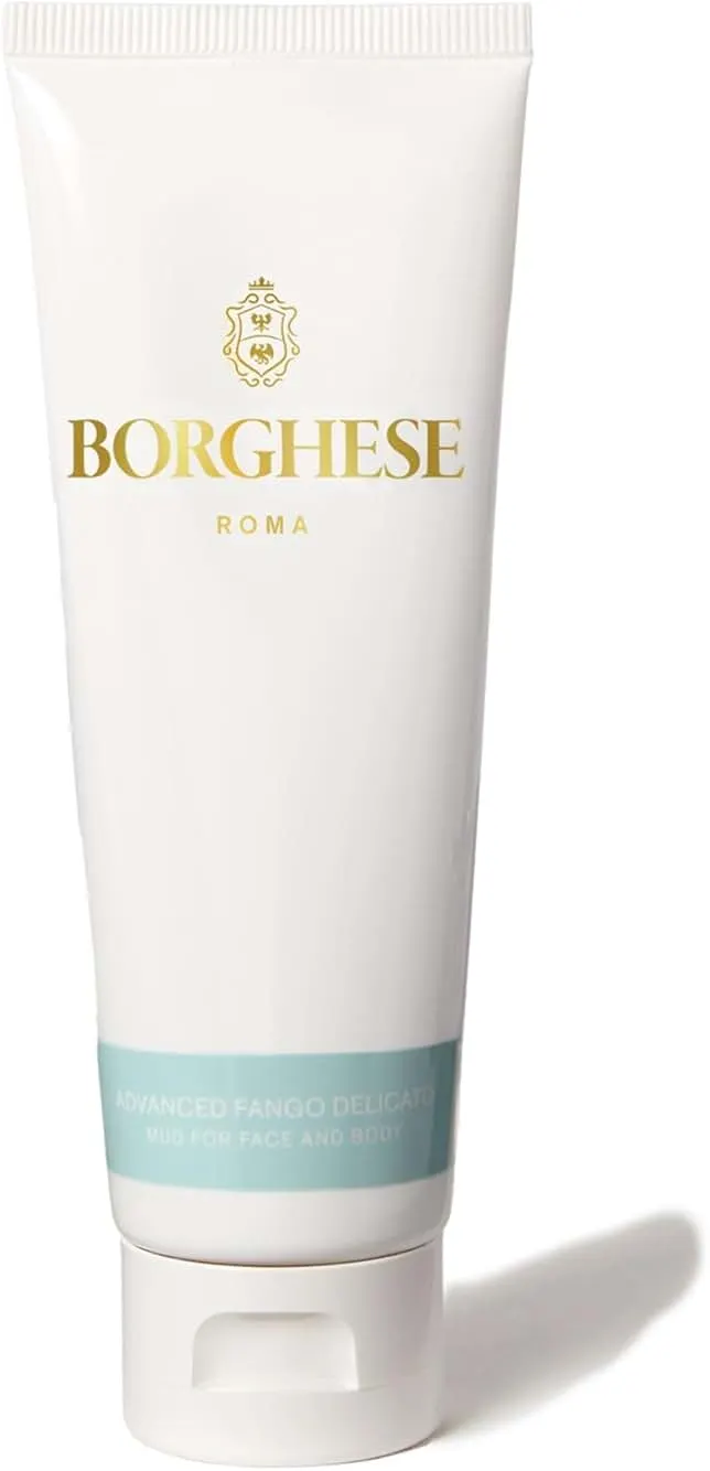 Borghese Advanced Fango Delicato Mud Musk - Hydrating Face Mask with Kaolin Clay, Aloe, Hydrolyzed Collagen & Hyaluronic Acid for Normal & Dry Skin