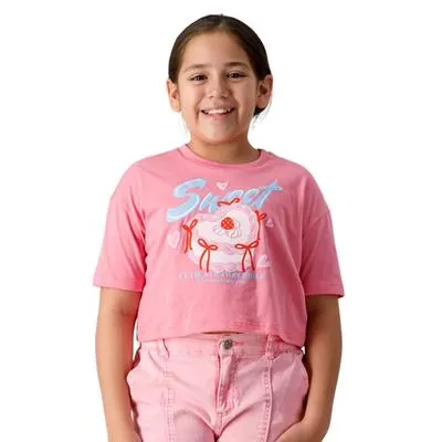 Playera Fantastic Niña Estampado de Pastel