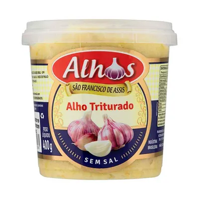 alho triturado sem sal são francisco de assis pote 400g