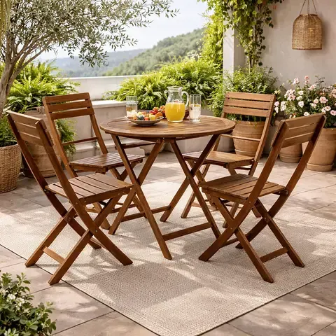 Juego de Comedor para Exterior Catania 4 Personas