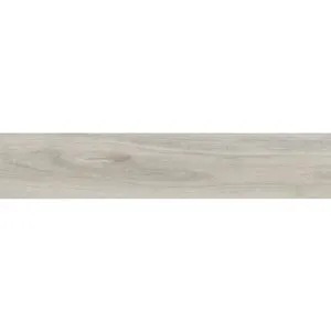 Suelo porcelánico Nivala efecto madera gris 23x120 cm