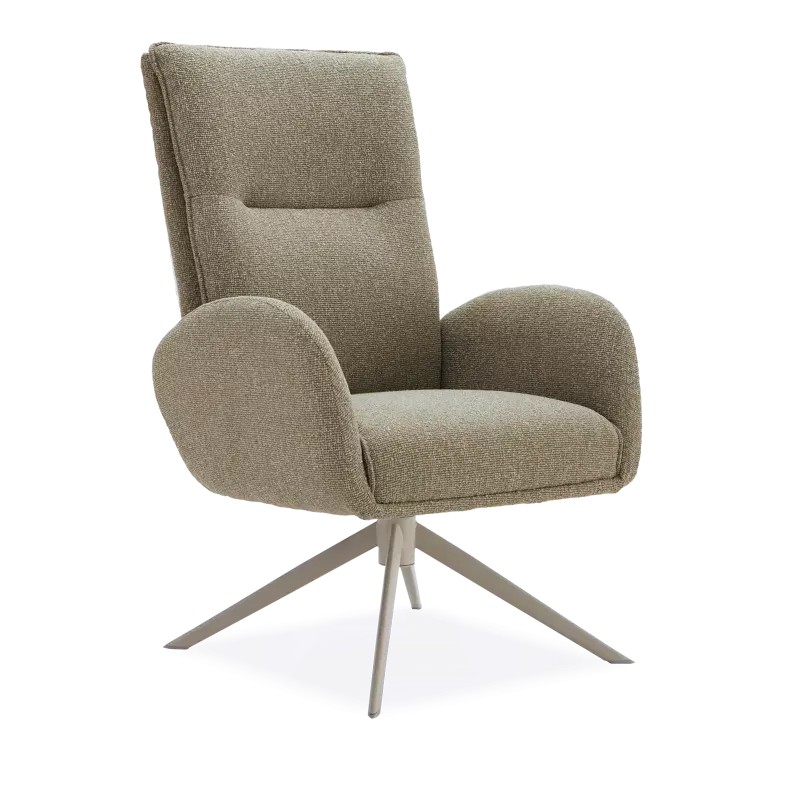Draaifauteuil Whisper (hoog/poot: beige) - Lodge Thyme