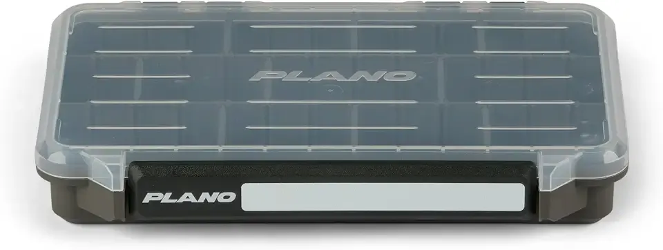 Plano StowAway 3600 Stow Tackle Box with Corrosion-Preventive Rustricor, Single Latch Design, Transparent DuraView Lid, Stackable Storage for Fishing Bait, Lures and Gear