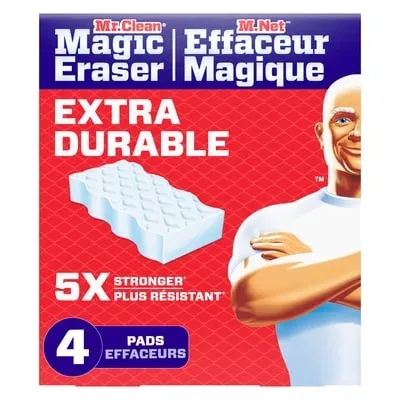 Magic Eraser Sponge, Cleaner, Whole Home Extra Durable, 4ct