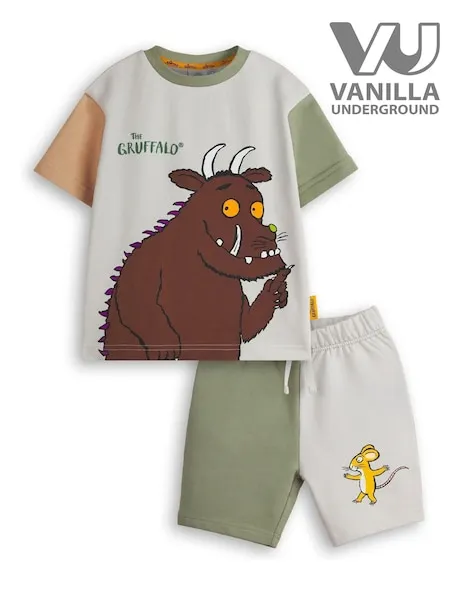 Vanilla Underground Boys Gruffalo Sweat 100% Cotton T-Shirt and Shorts Set