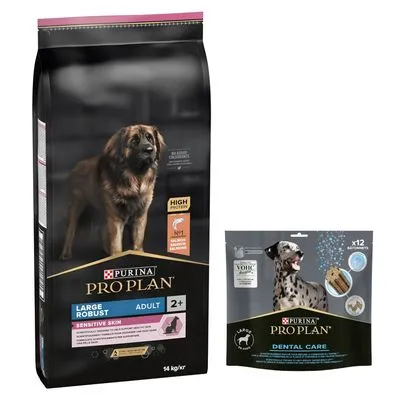 PURINA PRO PLAN 12 / 14 kg + friandises Dental Care 345 / 426 g offertes !