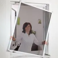 Alu Fensterbausatz Slim 100x120cm weiß Pollenschutz