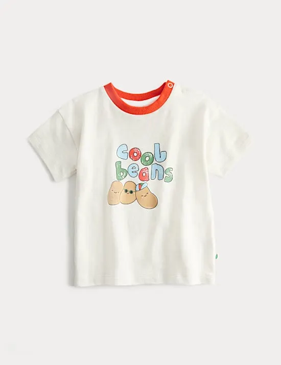 Pure Cotton Cool Beans Graphic T-Shirt (0-3 Yrs)